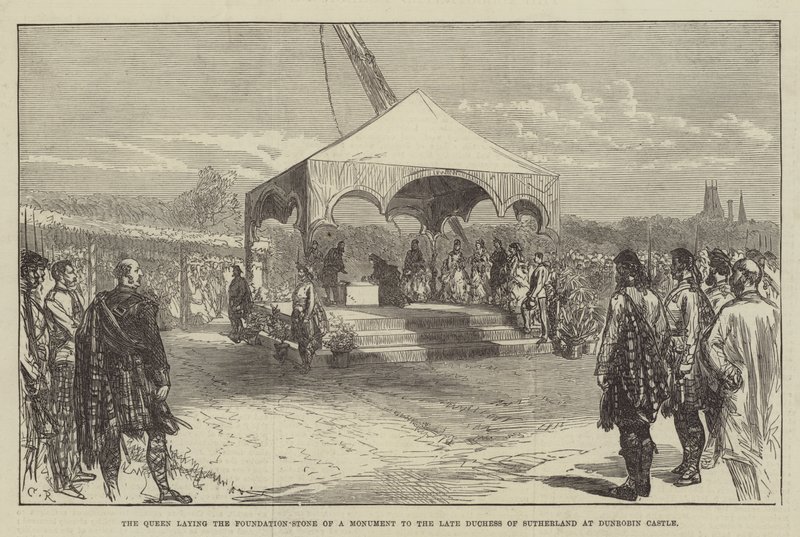 La Reine posant la Première Pierre d