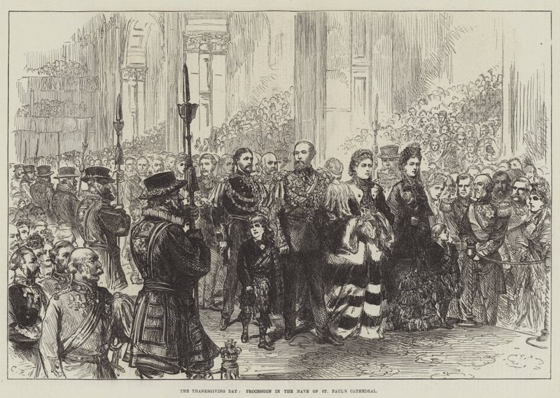 Le jour de Thanksgiving, procession dans la nef de la cathédrale Saint-Paul - Sir John Charles Robinson