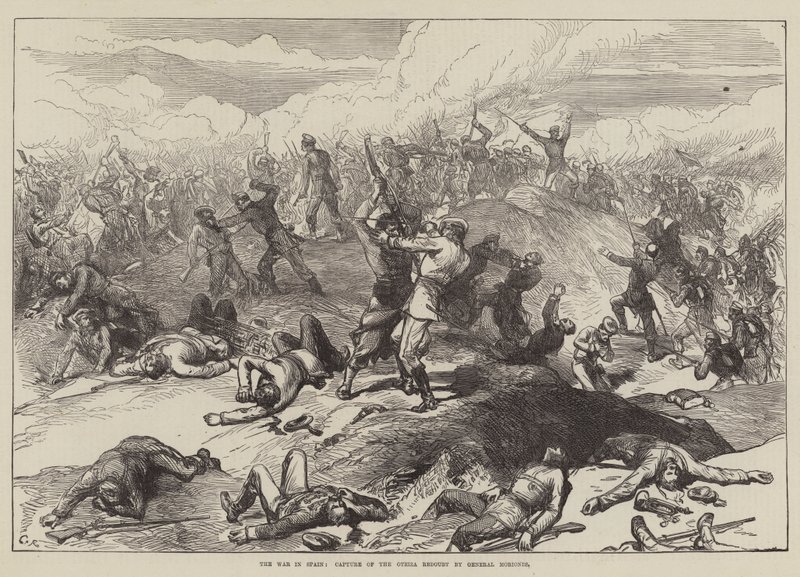 La guerre en Espagne, capture du redoute d