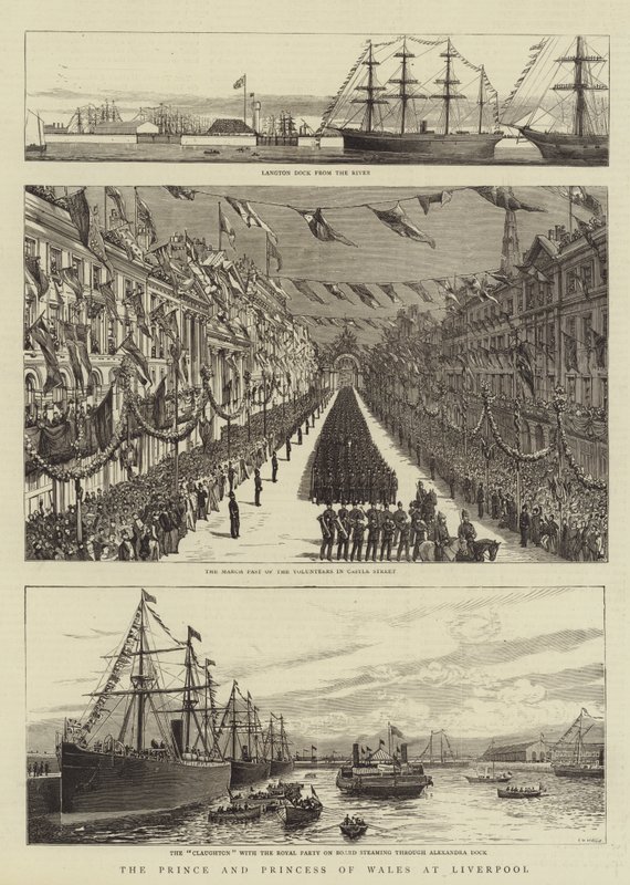 Le Prince et la Princesse de Galles à Liverpool - Charles William Wyllie