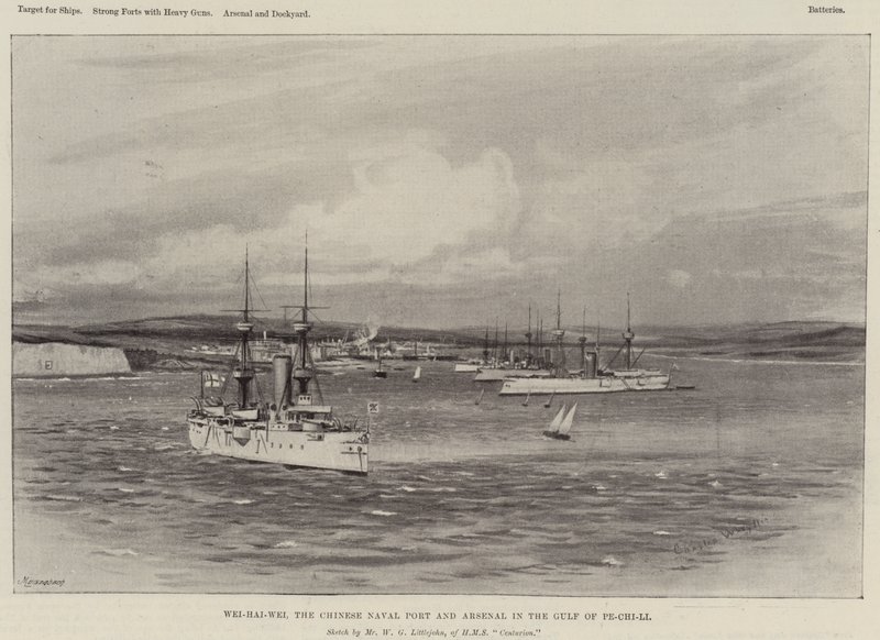Wei-Hai-Wei, le port naval et arsenal chinois dans le golfe de Pe-Chi-Li - Charles William Wyllie