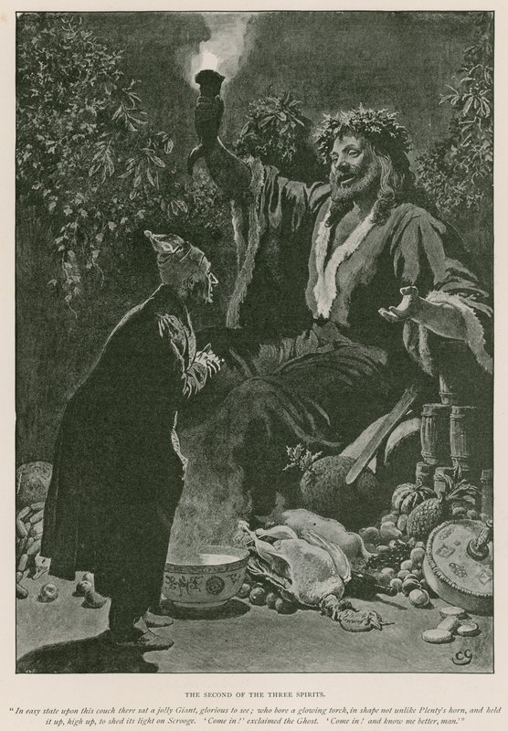 Illustration pour Un chant de Noël de Charles Dickens - Charles (after) Green