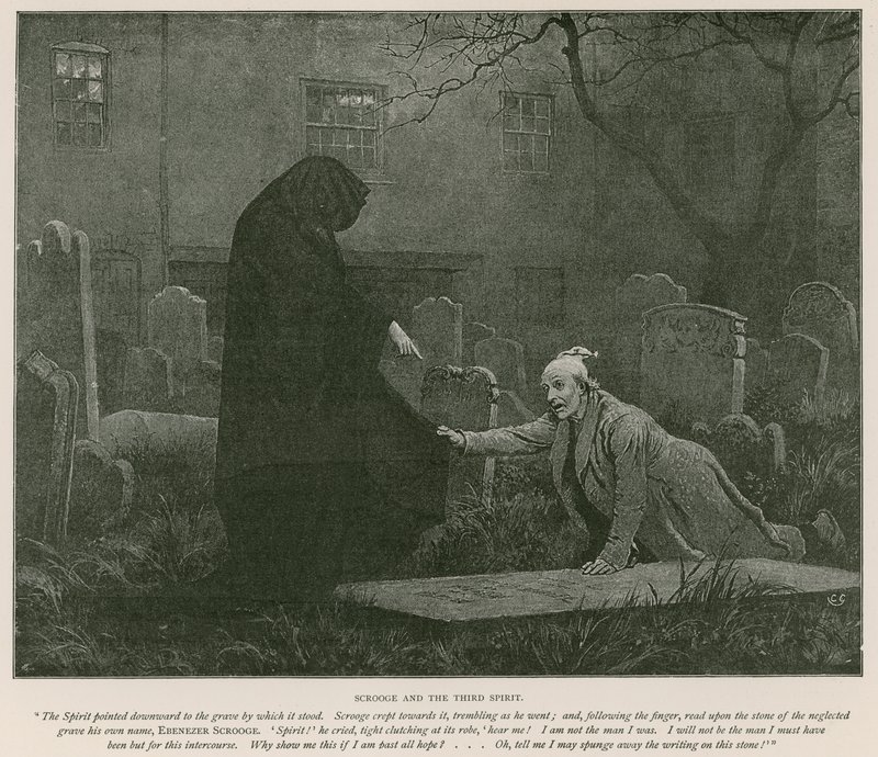 Illustration pour Un chant de Noël par Charles Dickens - Charles (after) Green