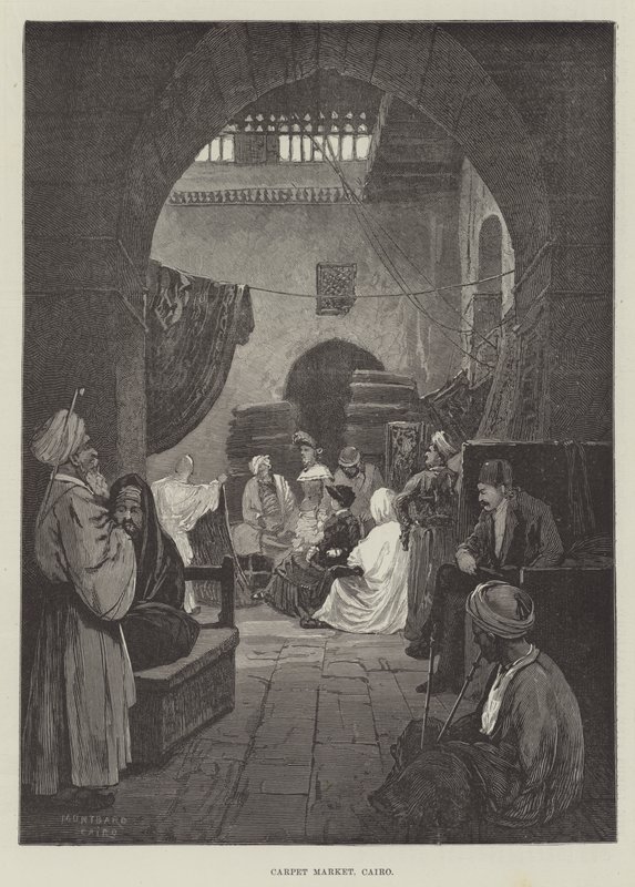 Marché aux tapis, Le Caire - Charles Auguste Loye