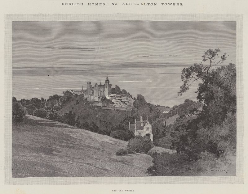 Maisons anglaises, Alton Towers, le vieux château - Charles Auguste Loye