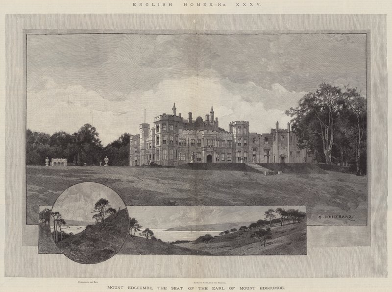 Maisons anglaises, Mount Edgcumbe, le siège du comte de Mount Edgcumbe - Charles Auguste Loye