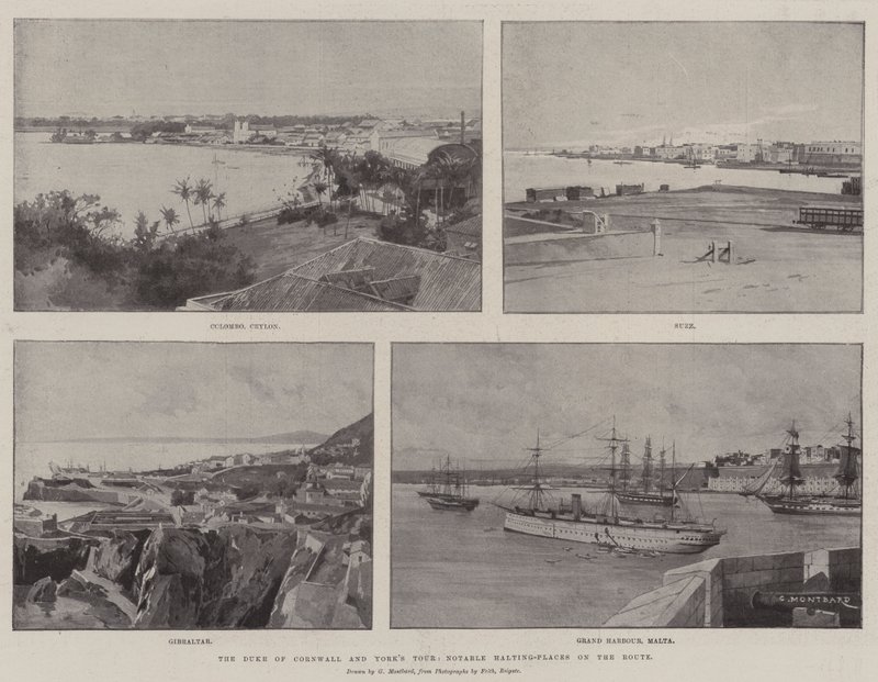 Le tour du duc de Cornouailles et de York, haltes notables sur la route - Charles Auguste Loye