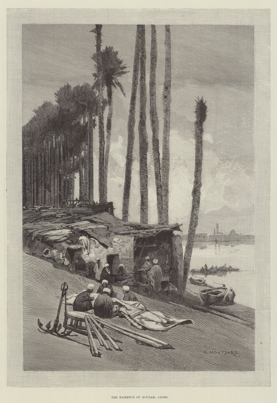Le port de Boulak, Le Caire - Charles Auguste Loye