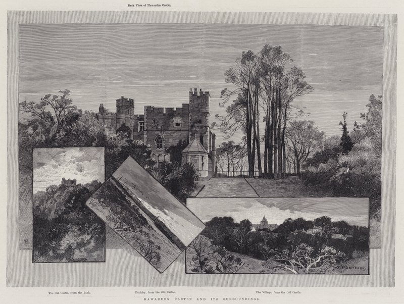 La vie de William Ewart Gladstone, Château de Hawarden et ses environs - Charles Auguste Loye