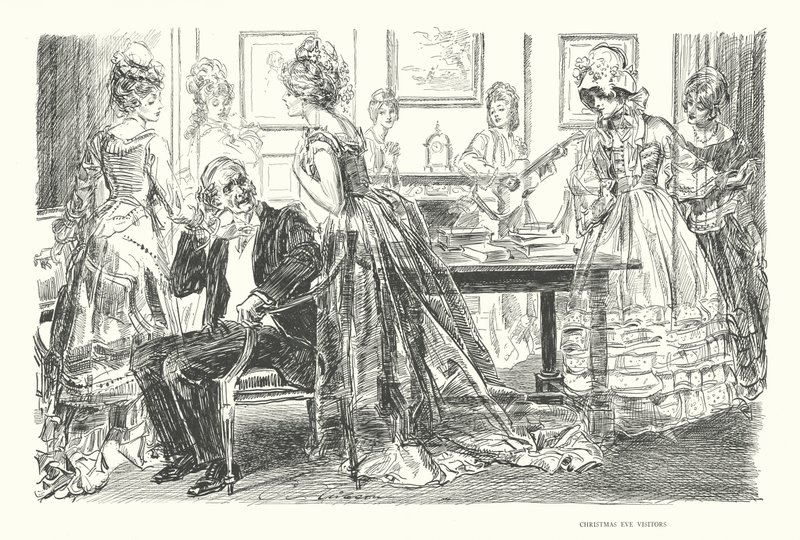 Visiteurs de la veille de Noël - Charles Dana Gibson