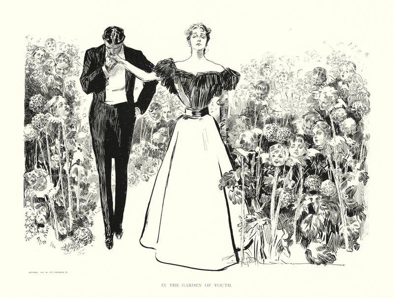 Dans le jardin de la jeunesse - Charles Dana Gibson