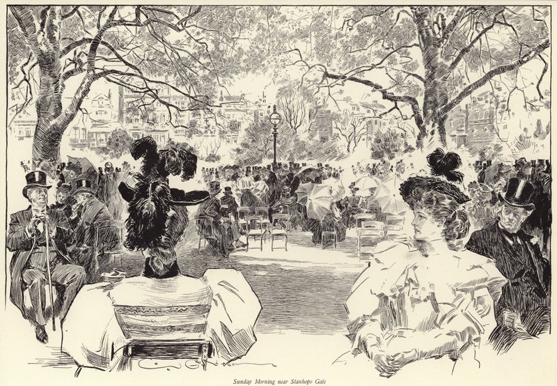 Dimanche matin, près de Stanhope Gate, Hyde Park - Charles Dana Gibson