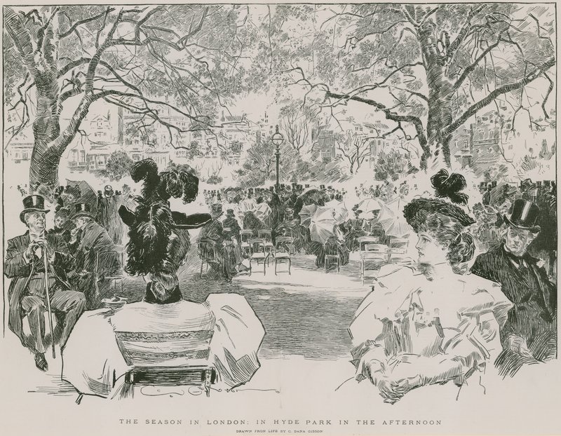 La saison à Hyde Park, Londres, dans l
