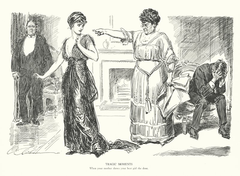 Moments tragiques, quand votre mère montre la porte à votre meilleure amie - Charles Dana Gibson