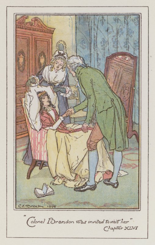 Illustration pour Raison et Sentiments de Jane Austen - Charles Edmund Brock