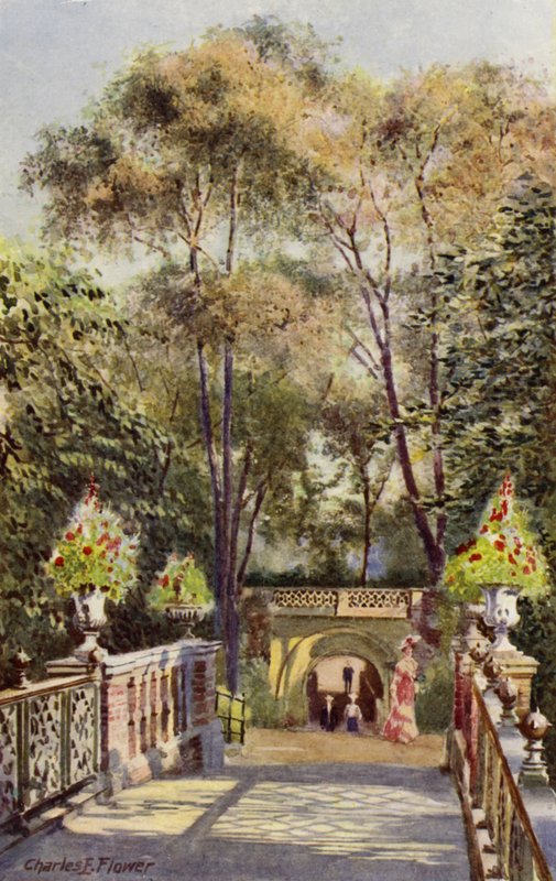 Zoo de Londres : Tunnel, depuis le pont du canal - Charles Edwin Flower