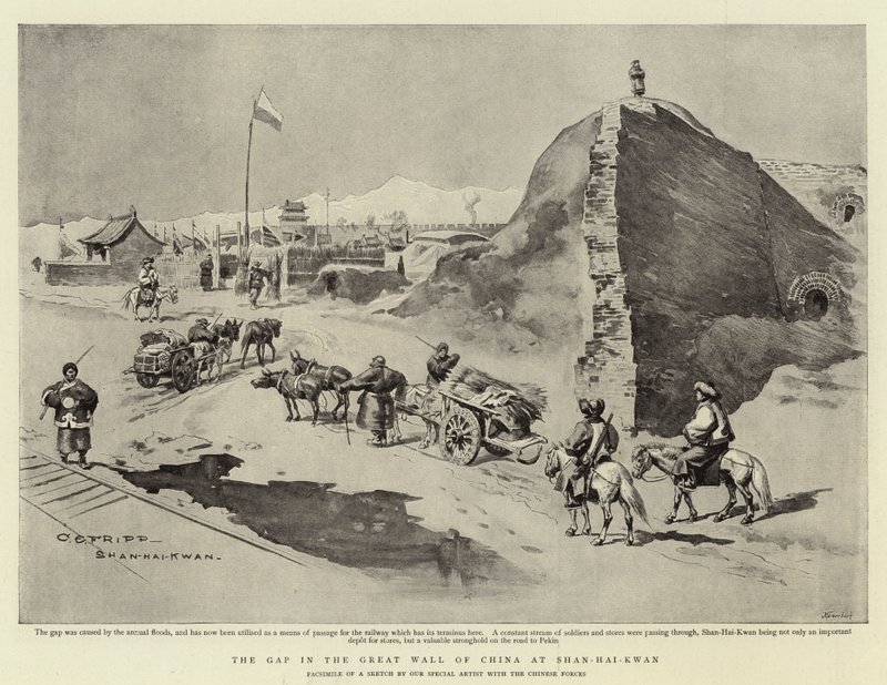 La brèche dans la Grande Muraille de Chine à Shan-Hai-Kwan - Charles Edwin Fripp