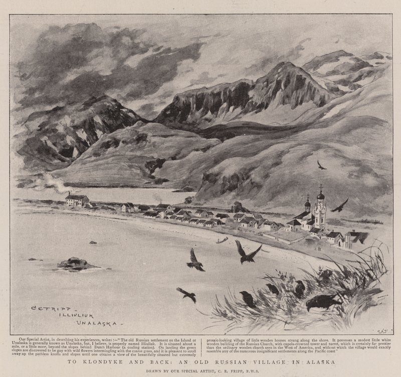 Vers Klondyke et retour, un vieux village russe en Alaska - Charles Edwin Fripp