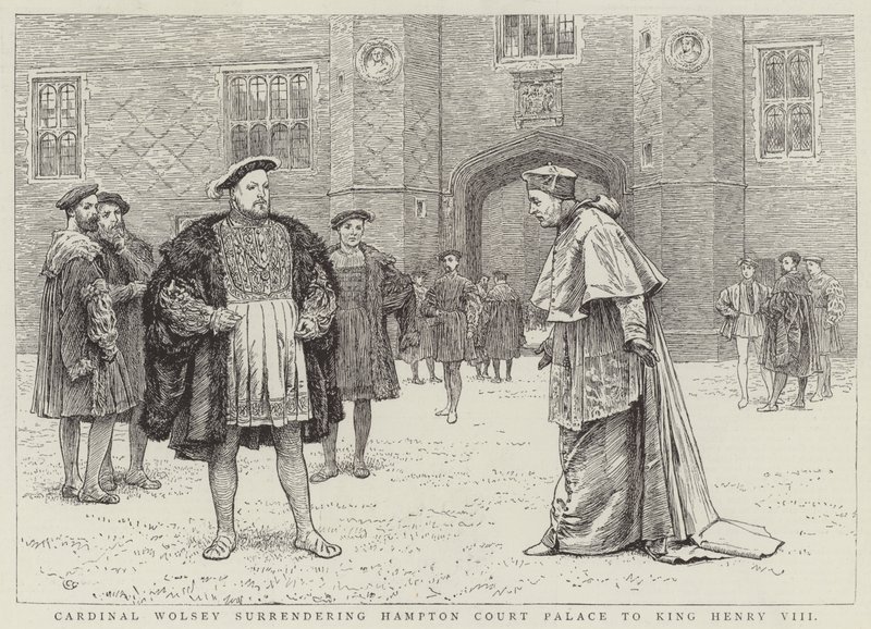 Le cardinal Wolsey cédant le palais de Hampton Court au roi Henri VIII - Charles Green