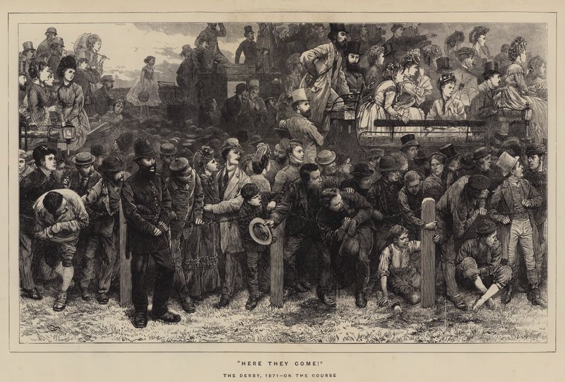 Les voilà!, le Derby, 1871, Sur le parcours - Charles Green