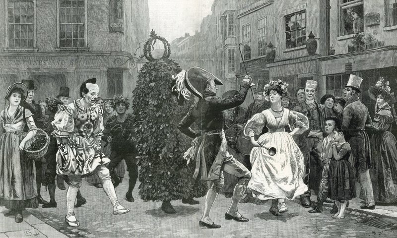Jack-in-the-Green - une scène de la fête du premier mai il y a soixante ans (vers 1830) - Charles Green