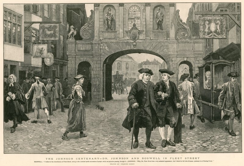 Le centenaire de Johnson : Dr Johnson et Boswell dans Fleet Street - Charles Green