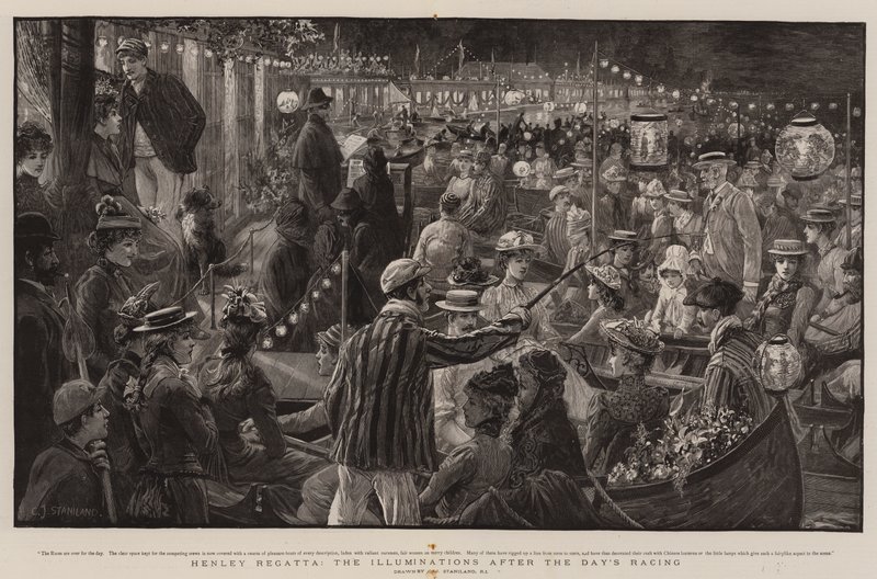 Régate de Henley, les Illuminations après la Course du Jour - Charles J. Staniland
