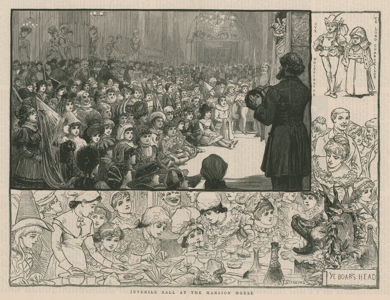 Bal juvénile à la Mansion House (gravure) - Charles J. Staniland