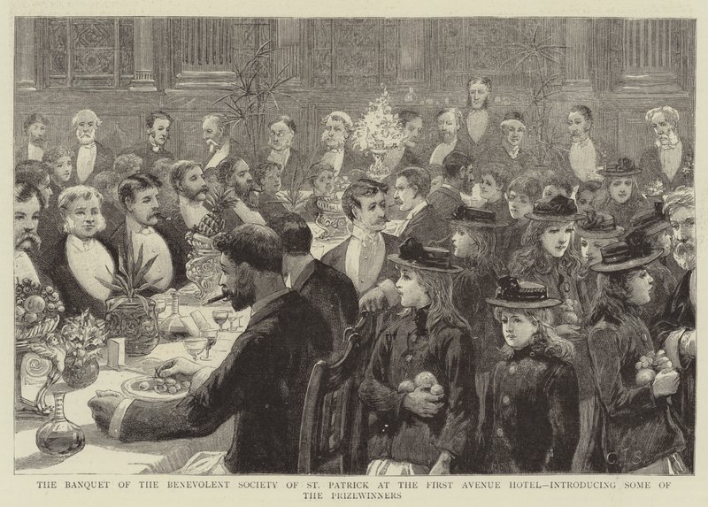 Le banquet de la Société bienveillante de Saint Patrick à l