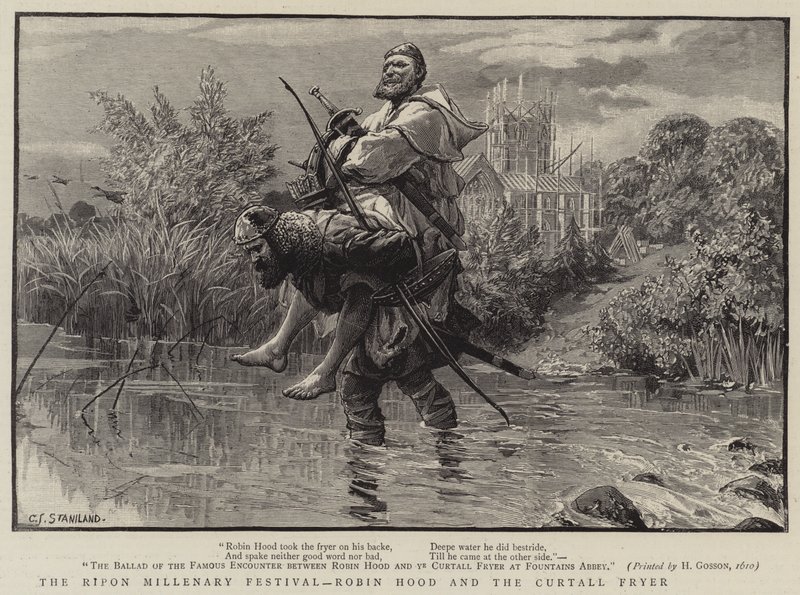 Le festival millénaire de Ripon, Robin des Bois et le frère Tuck - Charles J. Staniland