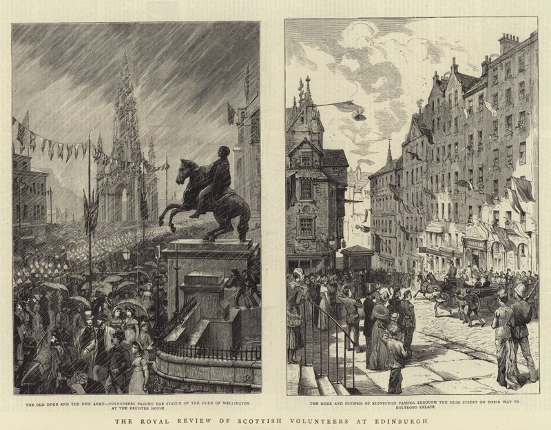 La revue royale des volontaires écossais à Édimbourg - Charles J. Staniland