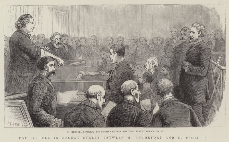 La bagarre dans Regent Street entre M. Rochefort et M. Pilotell - Charles J. Staniland