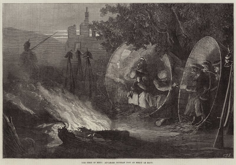 Le Siège de Metz, Poste avancé prussien à Mercy le Haut - Charles J. Staniland