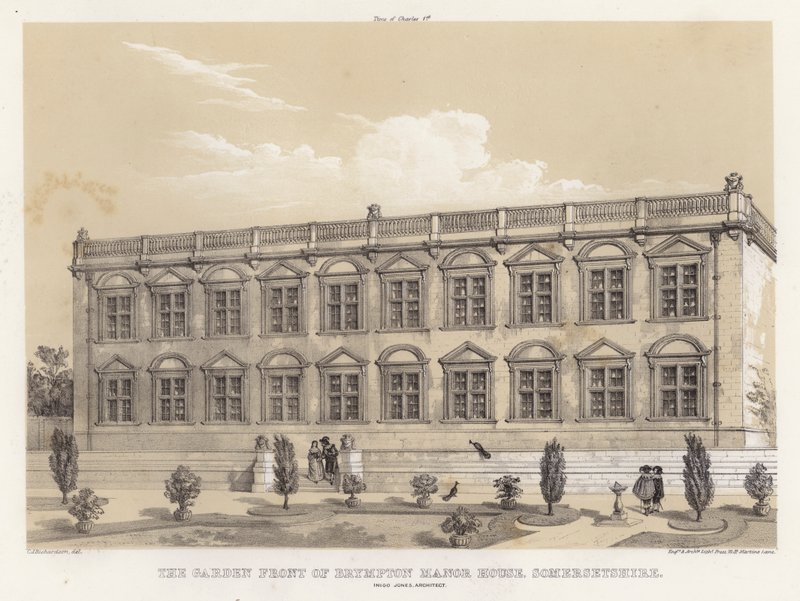 La façade du jardin de Brympton Manor House, Somersetshire - Charles James Richardson