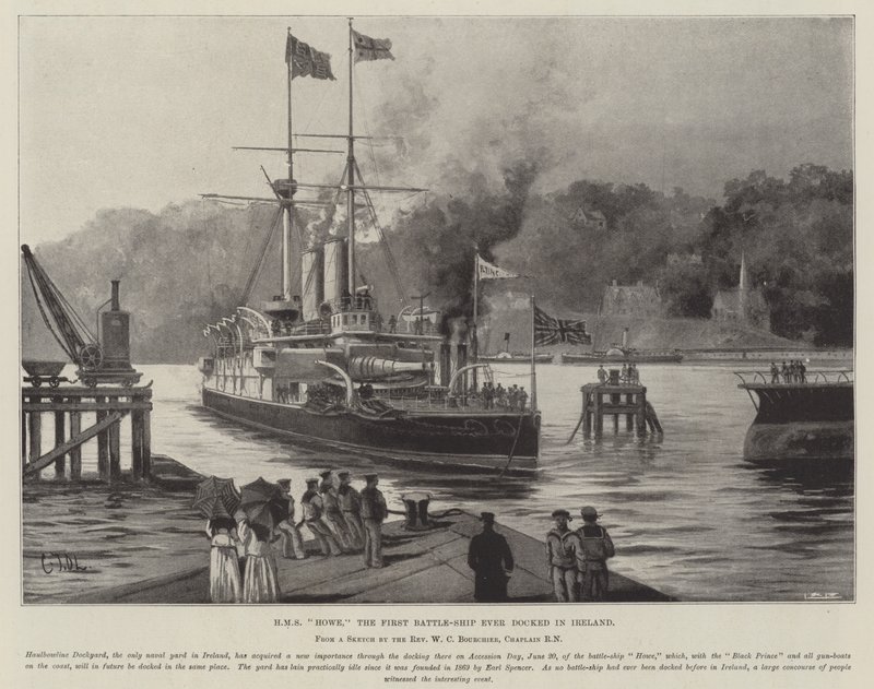HMS Howe, le premier cuirassé jamais amarré en Irlande - Charles John de Lacy
