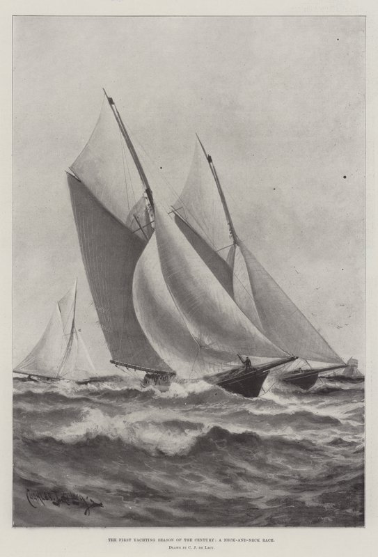 La première saison de yachting du siècle, une course au coude à coude - Charles John de Lacy
