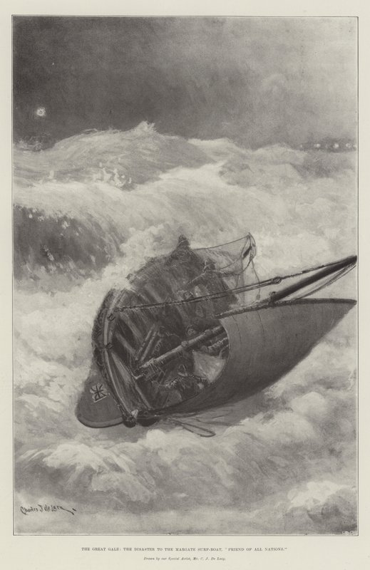 La Grande Tempête, le désastre du bateau de sauvetage de Margate, Ami de toutes les nations - Charles John de Lacy