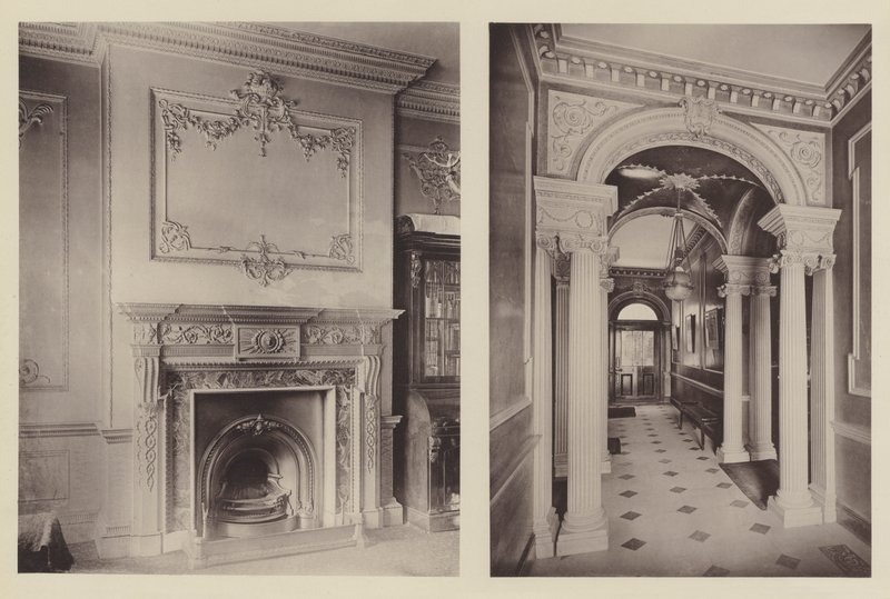 Une maison à Epsom, une cheminée, le couloir - Charles Latham