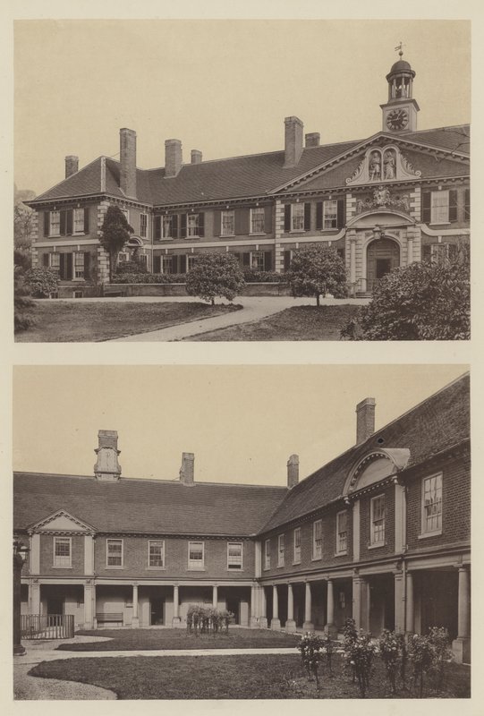 Morden College, Blackheath, Kent, entrée et partie de la cour - Charles Latham