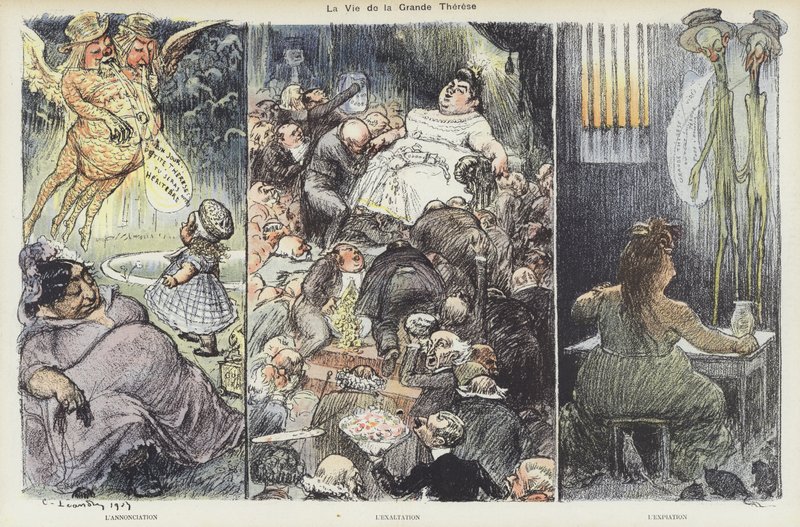 La vie de la fraudeuse Thérèse Humbert. Illustration pour Le Rire - Charles Leandre