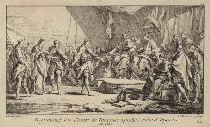 Raymond VII, comte de Toulouse, répudiant sa femme, Sancha d