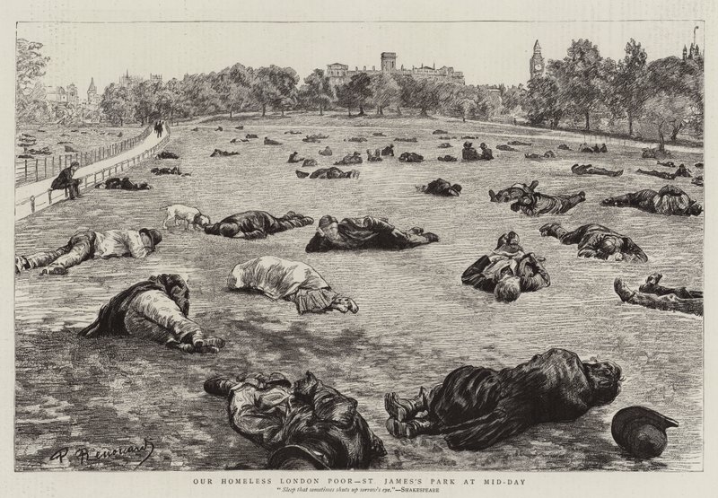 Nos pauvres sans-abri de Londres, St James