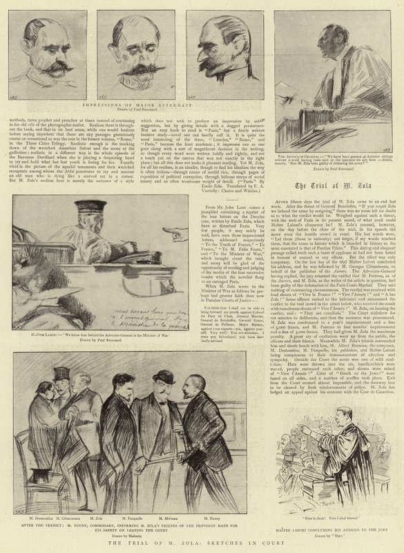 Le Procès de M. Zola, croquis au tribunal - Charles Paul Renouard