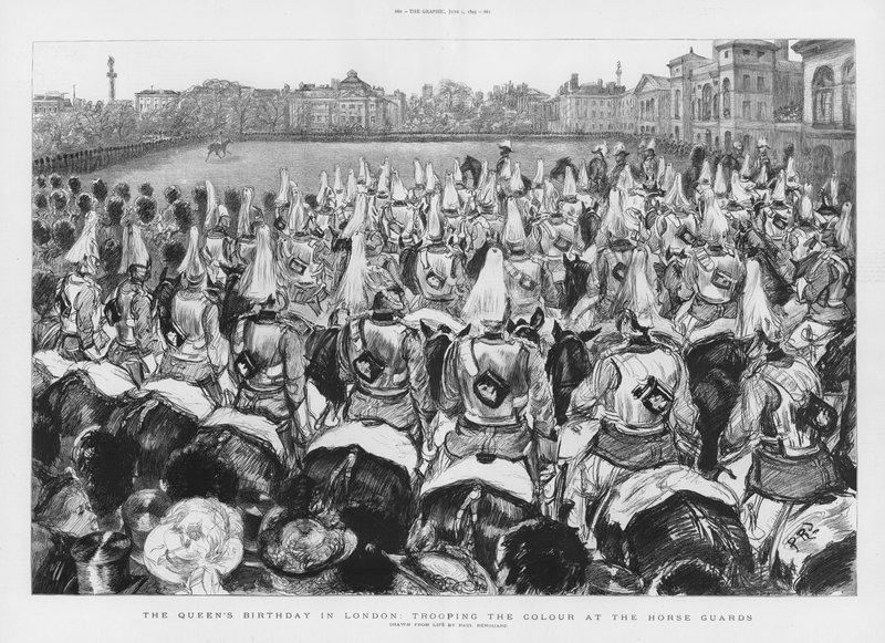 Défilé de la couleur aux Horse Guards - Charles Paul Renouard