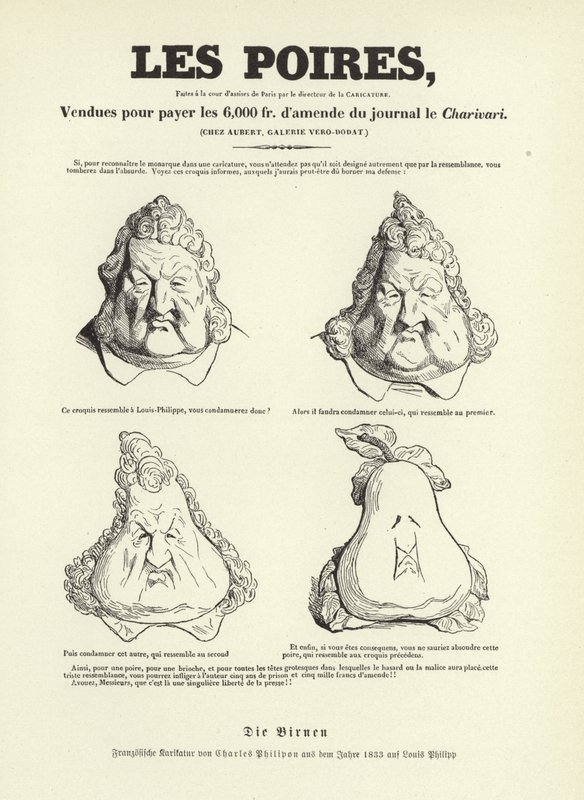 Caricature du roi Louis-Philippe Ier de France - Charles Philipon