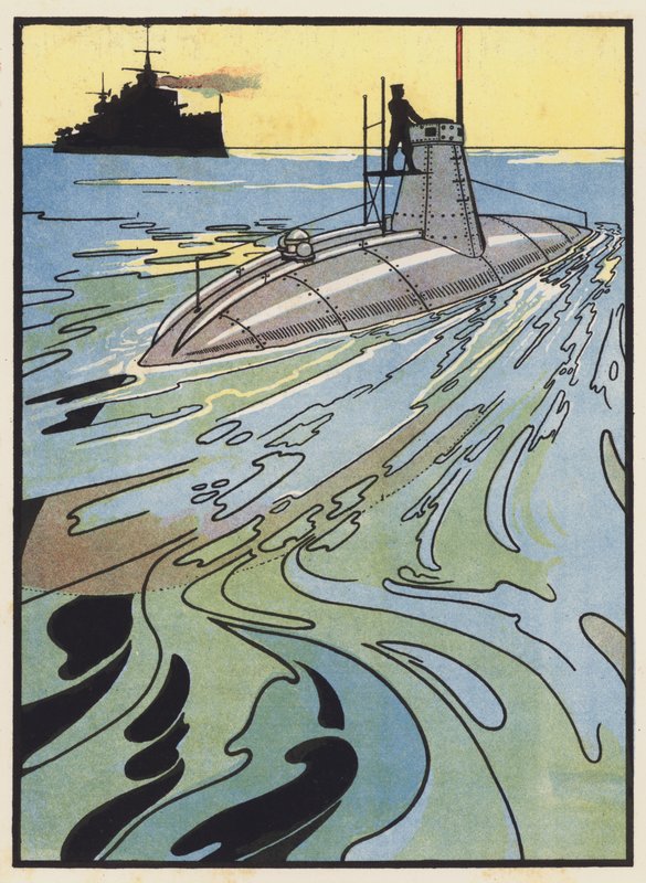 Un sous-marin se préparant à plonger - Charles Robinson