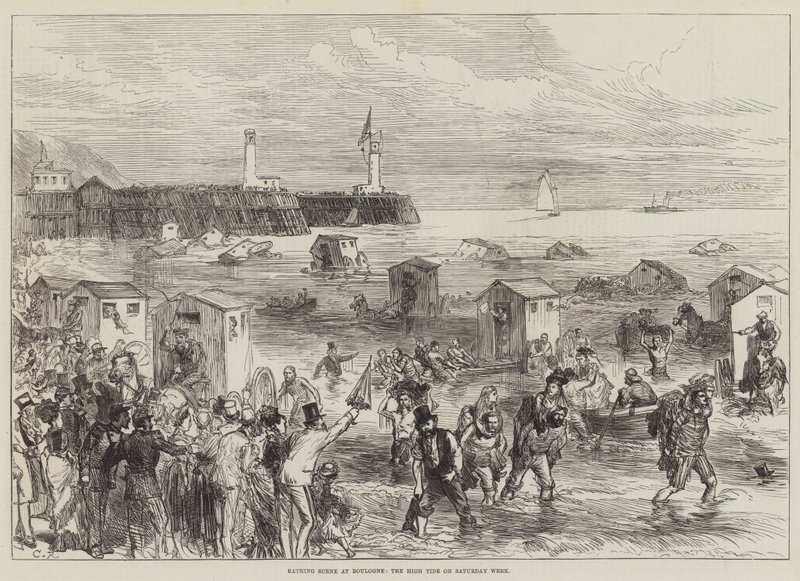 Scène de baignade à Boulogne, la marée haute samedi dernier - Sir John Charles Robinson