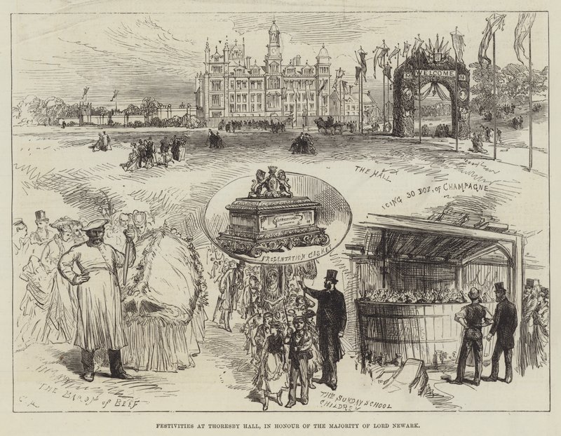 Festivités à Thoresby Hall, en l