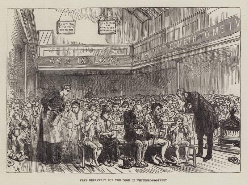 Petit-déjeuner gratuit pour les pauvres à Whitecross-Street - Sir John Charles Robinson
