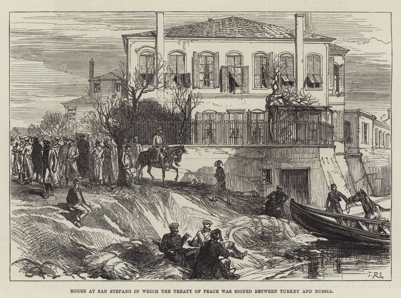 Maison à San Stefano où le traité de paix entre la Turquie et la Russie a été signé - Sir John Charles Robinson